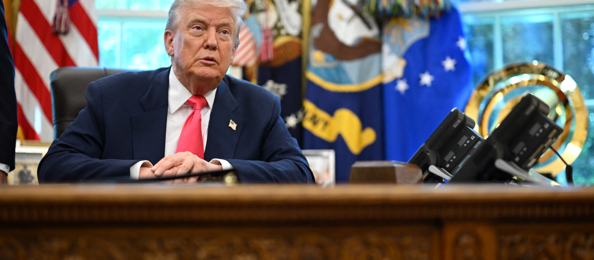 Donald Trump, presidente de los Estados Unidos, en el Despacho Oval