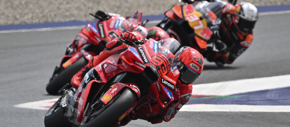 Marc Márquez durante la carrera del GP de Austria