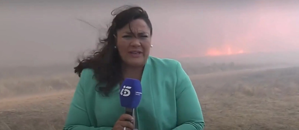 Noemí Bautista, reportera de Informativos Telecinco que tuvo que ser evacuada
