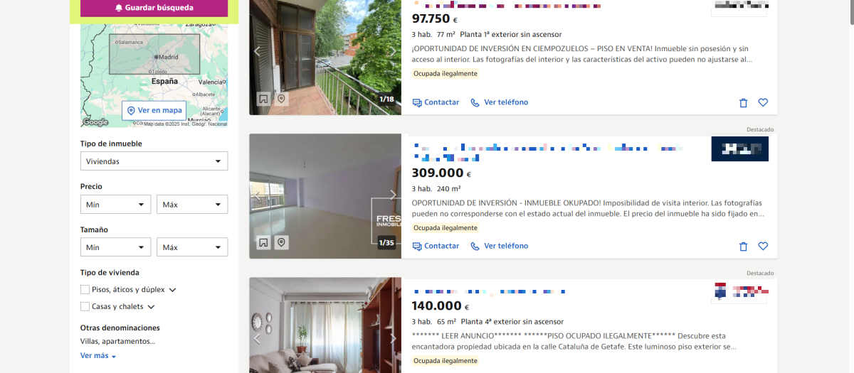 Pisos okupados en venta en Idealista