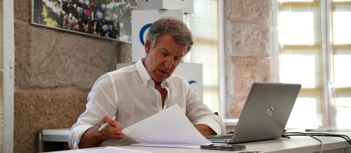 El presidente del Partido Popular, Alberto Núñez Feijóo