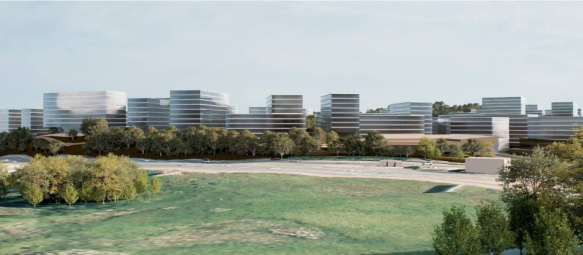 Recreación virtual del desarrollo de Monte, en La Coruña