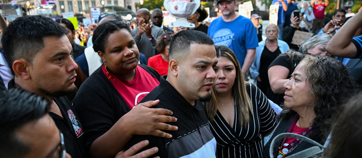 Kilmar Abrego llegando a los juzgados de Baltimore