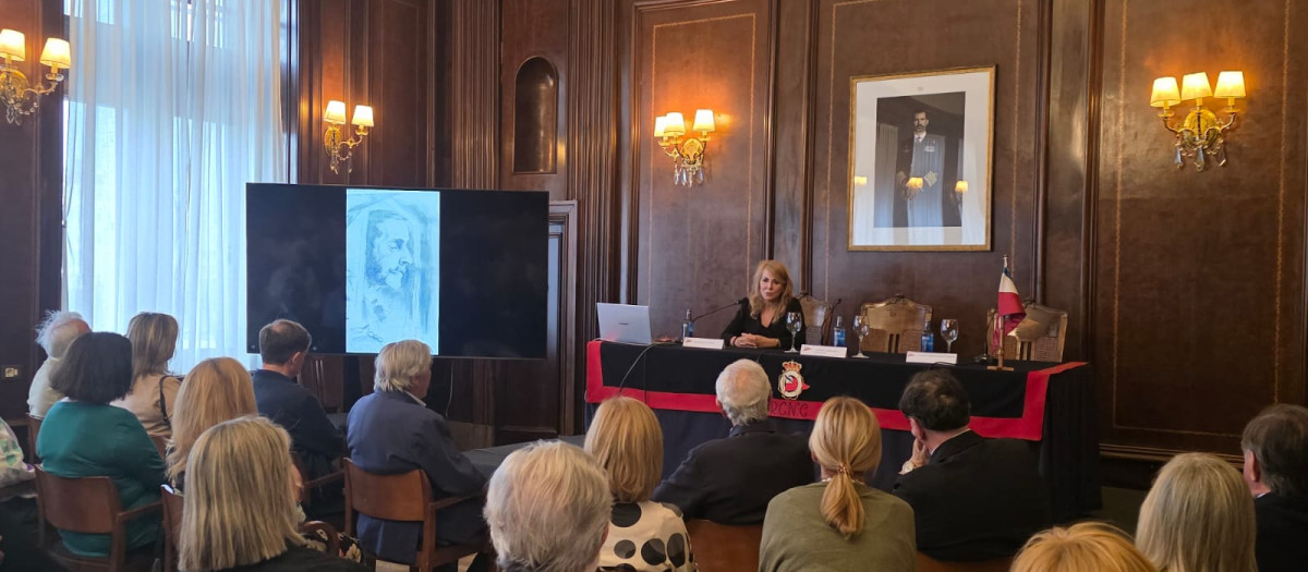 María Fidalgo, durante la conferencia de Sotomayor