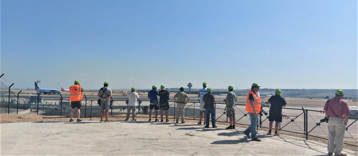 Imagen de la inauguración de la Zona Spotter del Aeropuerto Adolfo Suárez Madrid-Barajas