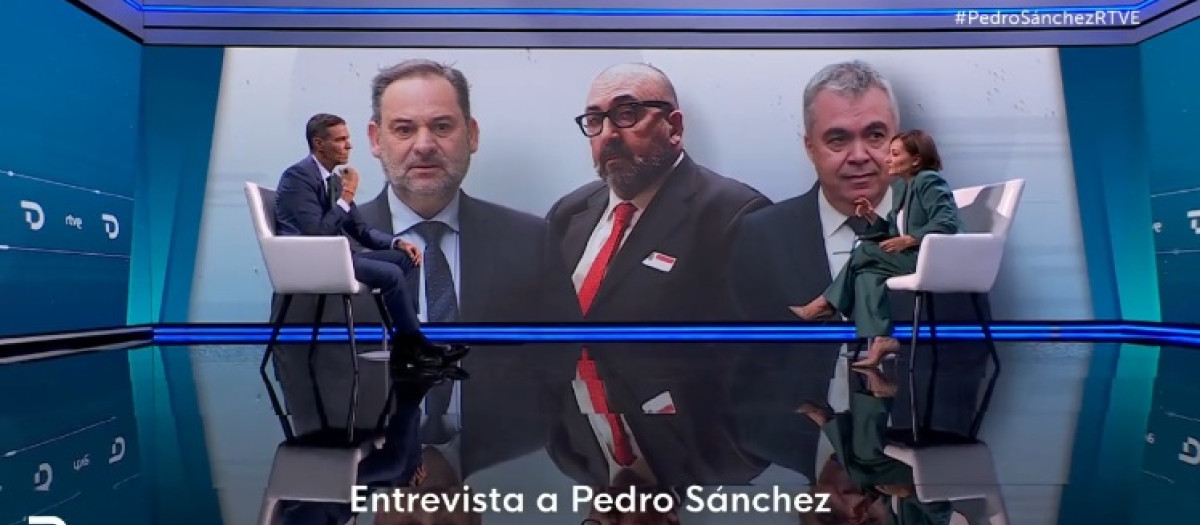 Pedro Sánchez, durante la entrevista en TVE