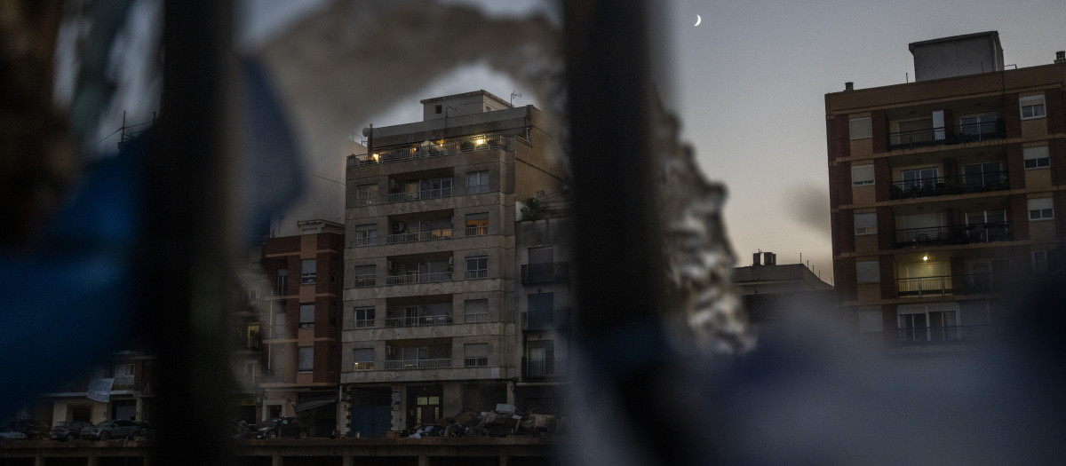 Imagen tomada en la localidad valenciana de Paiporta tras la dana