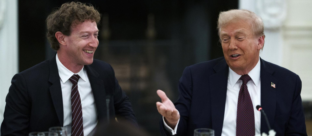 Marck Zuckerberg y Donald Trump