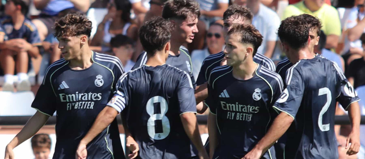 Los jugadores del Real Madrid Castilla