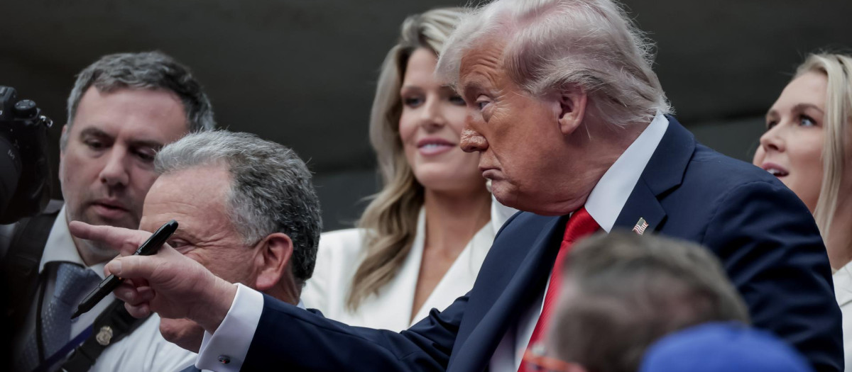 Donald J. Trump en la final del US Open