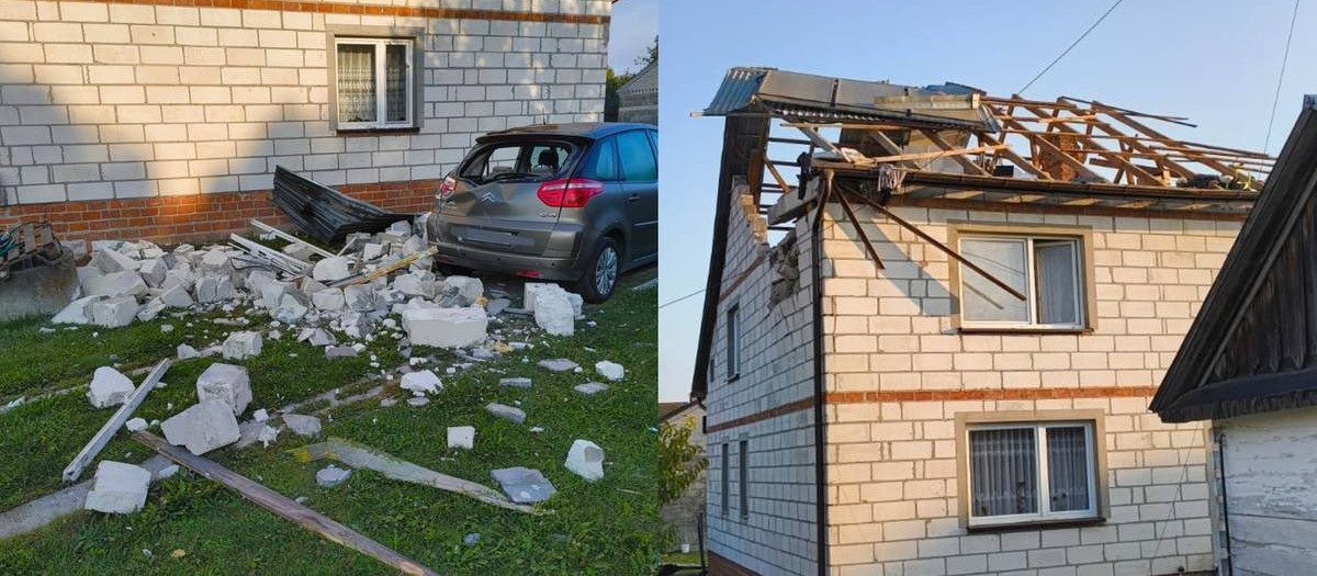 Imágenes de los destrozones de los drones rusos en Polonia