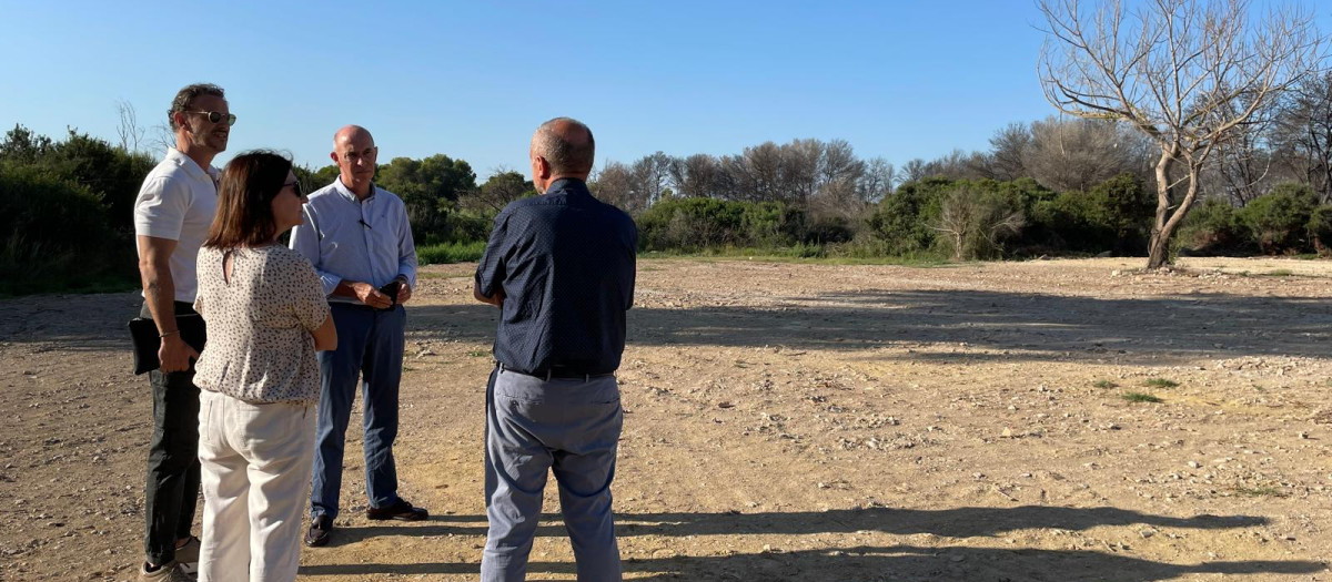 Imagen del concejal José Gosálbez en la parcela de la antigua Venta de Bous de Valencia.
