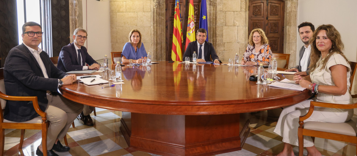 Imagen de archivo de Carlos Mazón junto a miembros del Consell