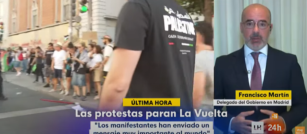 El delegado del Gobierno, Francisco Martín, en TVE