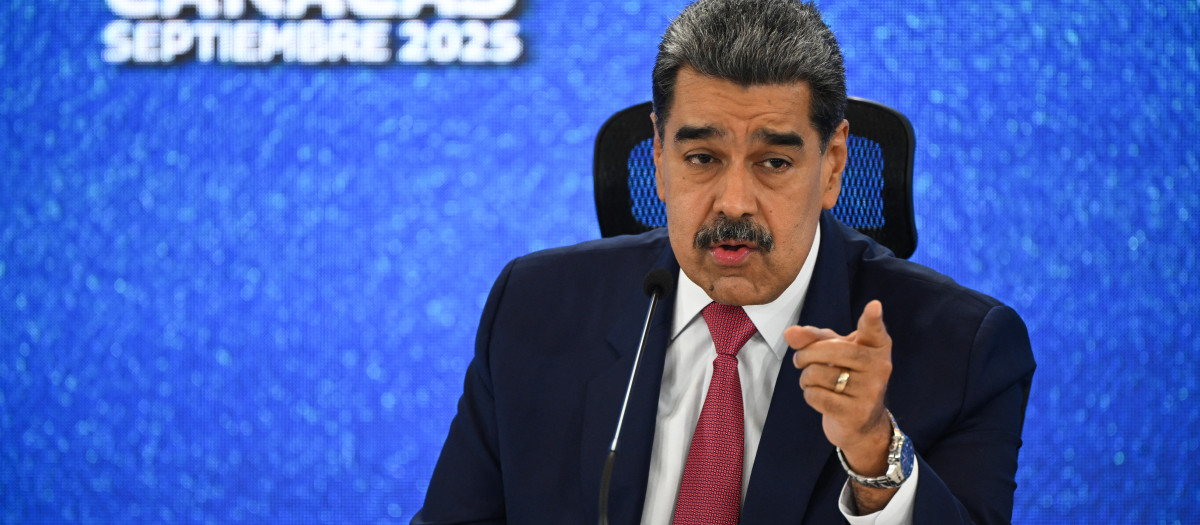 El presidente de Venezuela, Nicolás Maduro, durante una rueda de prensa