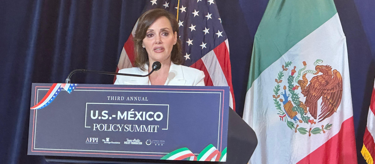 Senadora mexicana Lilly Téllez durante la Tercera Cumbre Bilateral México–EE.UU.