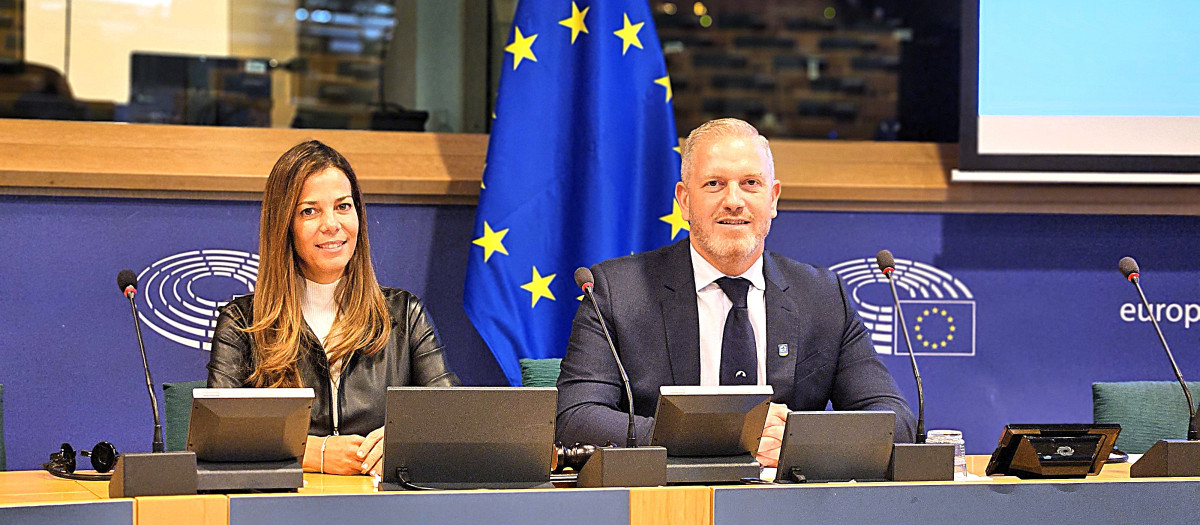 Los eurodiputados Diego Solier y Nora Junco