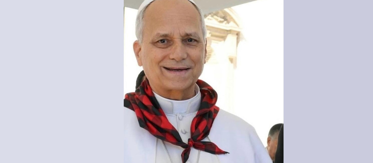 El Papa León XIV este sábado con el cachirulo al cuello