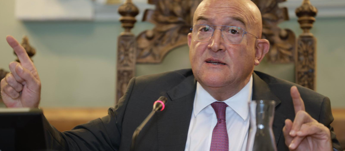 El alcalde de Valladolid, este lunes, en el Pleno municipal