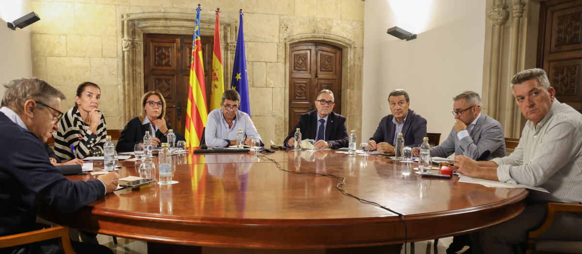 Imagen de la segunda reunión extraordinaria del pleno del Gobierno valenciano celebrada este lunes