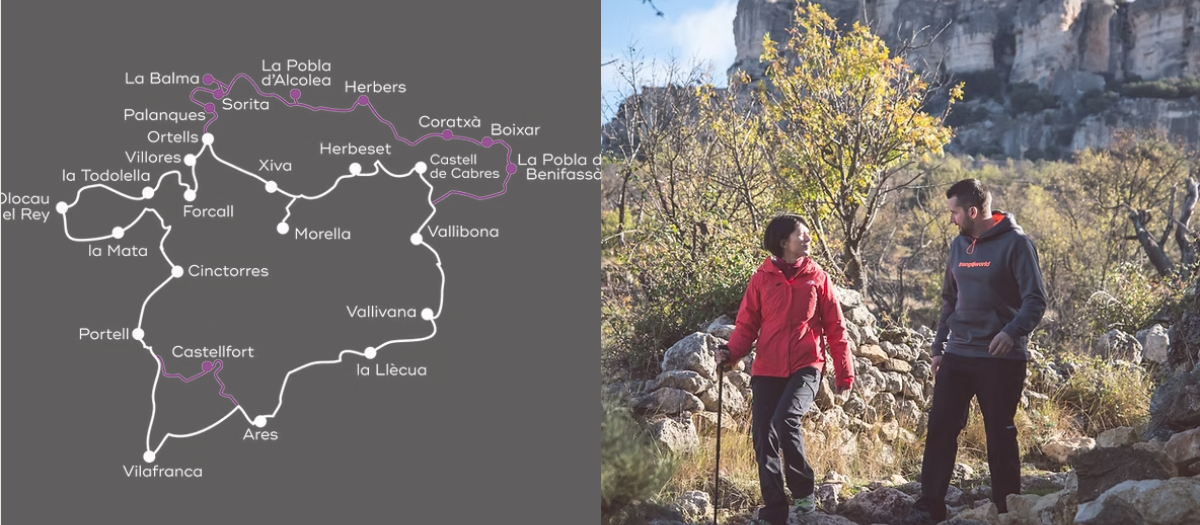 Imagen de la ruta de GR 331 Els Ports – Camí de Conquesta en Castellón
