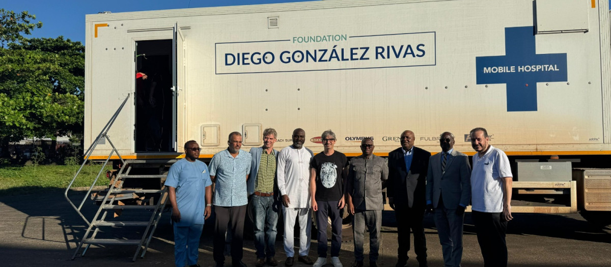 Equipo de Diego González Rivas, en Sierra Leona