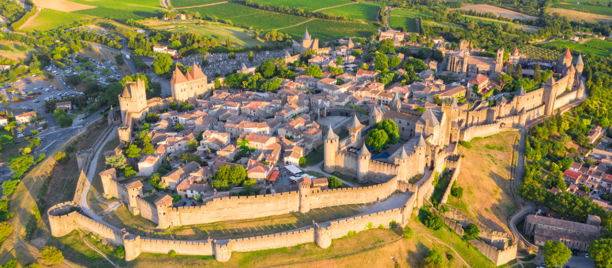 La ciudad medieval de Carcasona (Francia).