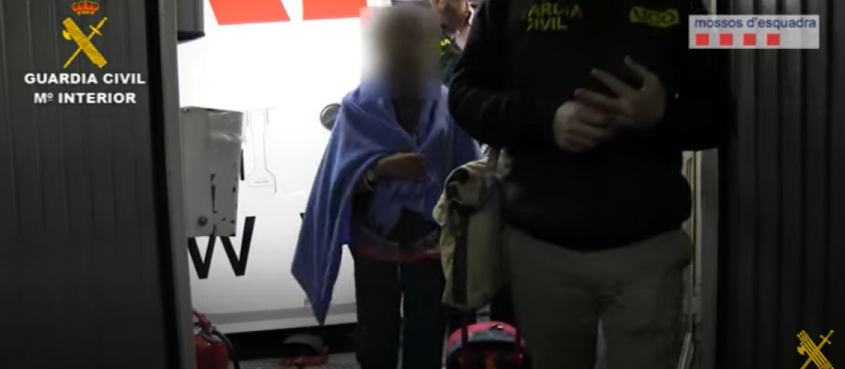 Captura de la llegada de Nada a España tras ser liberada