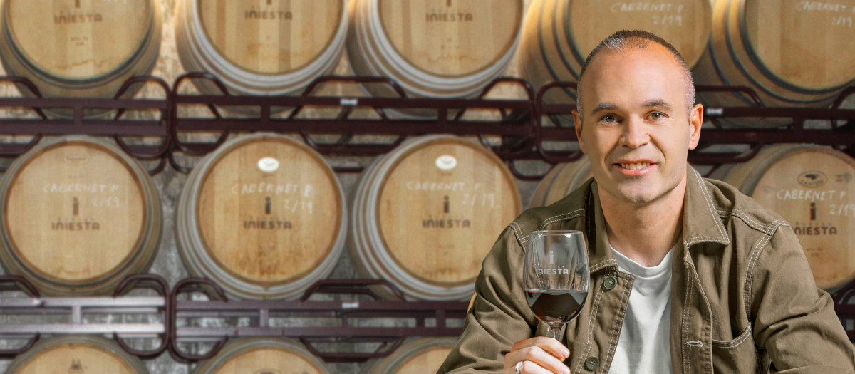 Andrés Iniesta en su Bodega