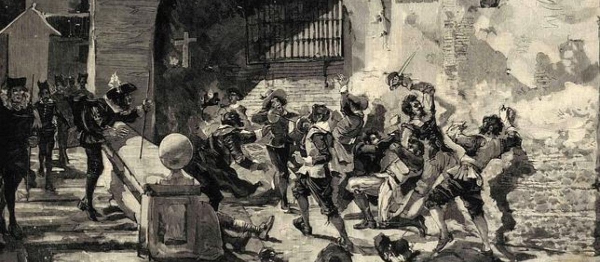 «Noche Toledana», dibujo original de Domingo Muñoz