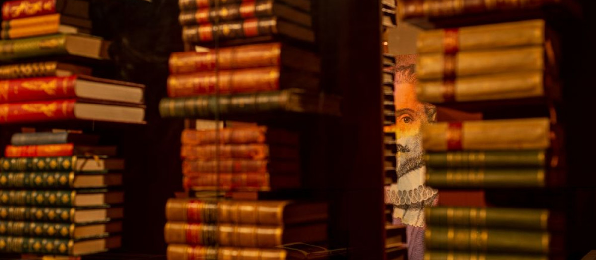 Diferentes tomos de El Quijote