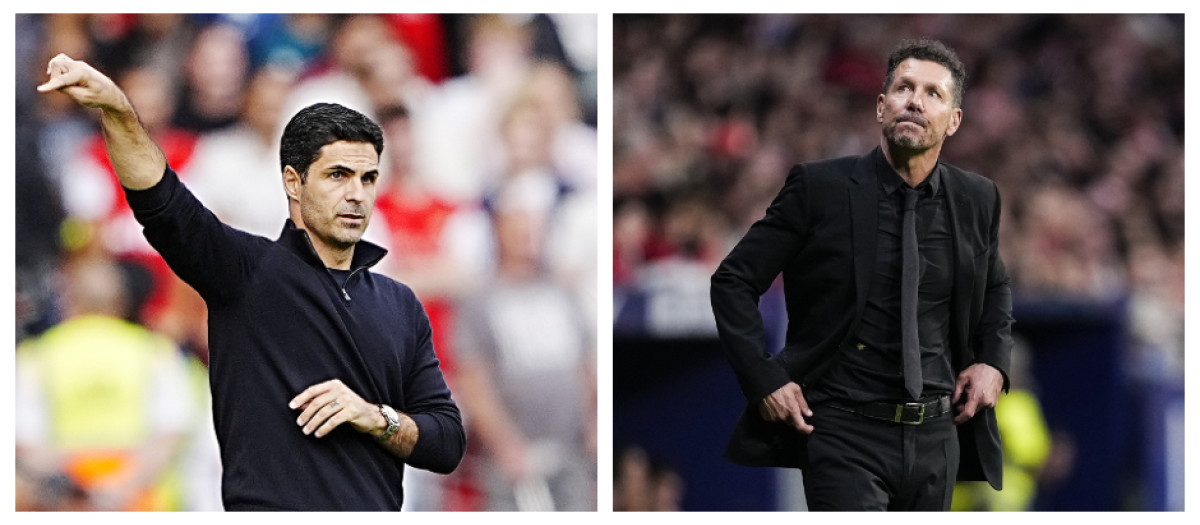 Montaje de Mikel Arteta y el Cholo Simeone