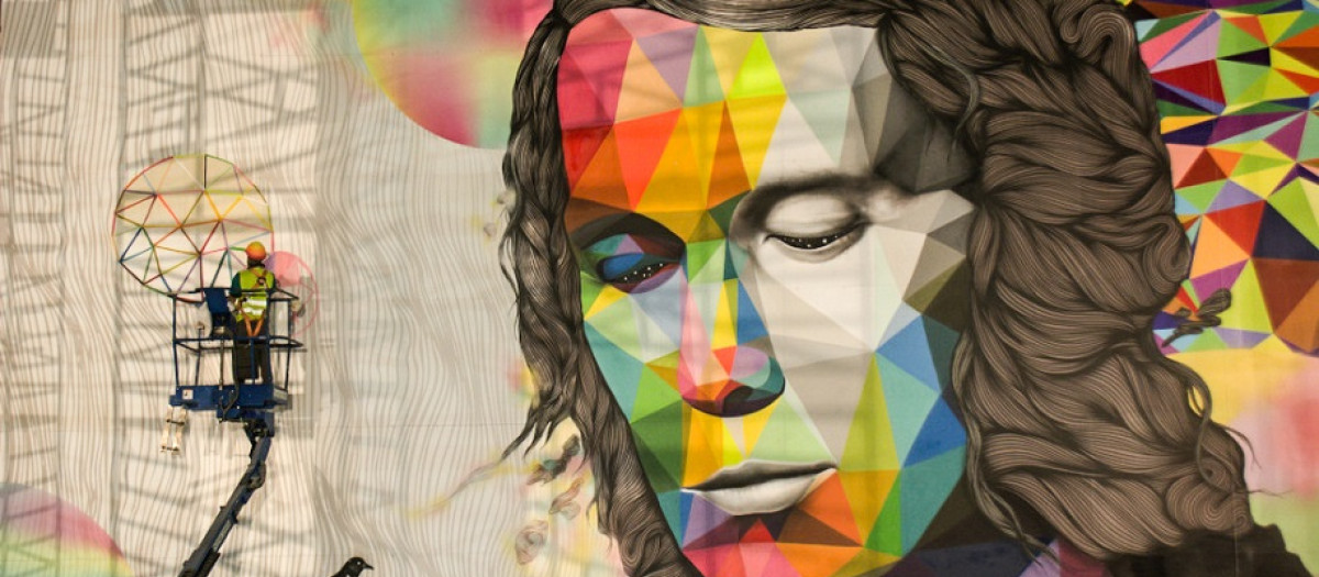 Mural en homenaje a Paco de Lucía en Madrid