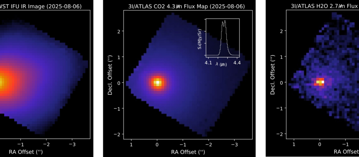 El cometa 3I/ATLAS captado el pasado 6 de agosto por el telescopio James Webb de la NASA