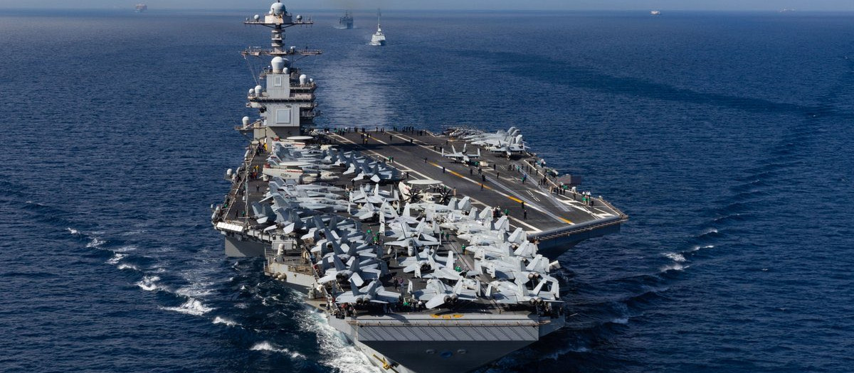 Portaaviones estadounidense Gerald Ford desplegado en el Caribe