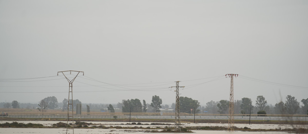 Terrenos anegados en el municipio de Riotinto (Huelva), en una imagen de archivo