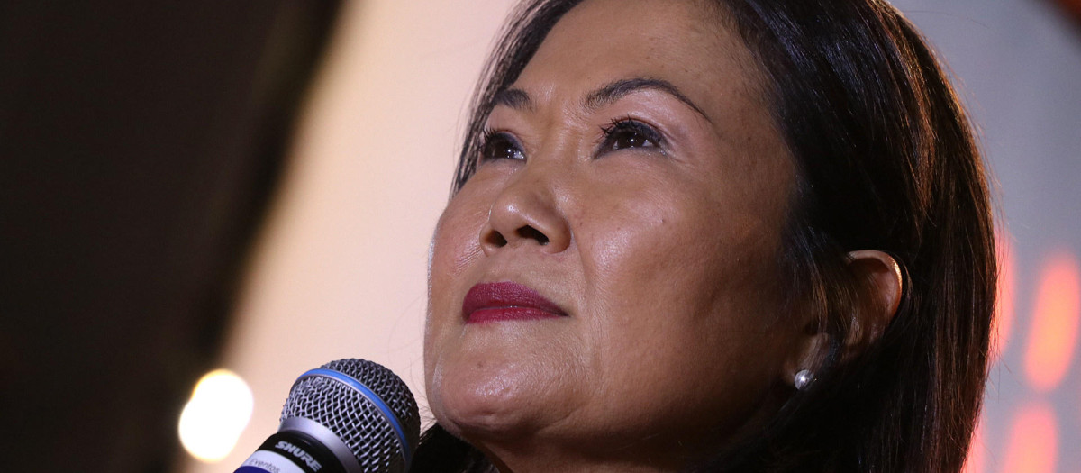 AME3846. TRUJILLO (PERÚ), 30/10/2025.- Keiko Fujimori, hija y heredera política del expresidente peruano Alberto Fujimori (1990-2000), anunció su candidatura a la Presidencia de Perú por cuarta vez en su trayectoria política este jueves, en Trujillo (Perú). EFE/ Iván Orbegoso