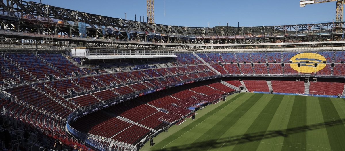 Las obras del Camp Nou en octubre de 2025