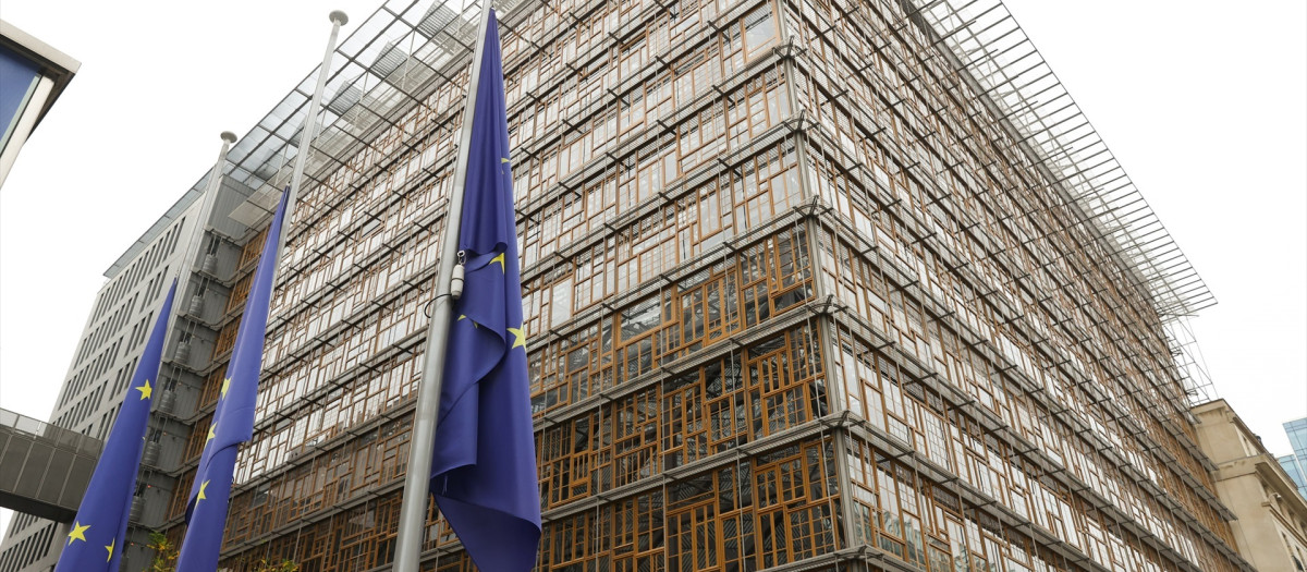 Edificio Europa, sede del Consejo de la UE en donde se celebran las reuniones de ministros y de líderes de la UE en Bruselas