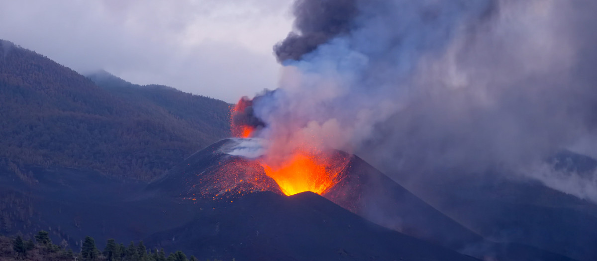 Imagen de archivo de la erupción del volcán de La Palma