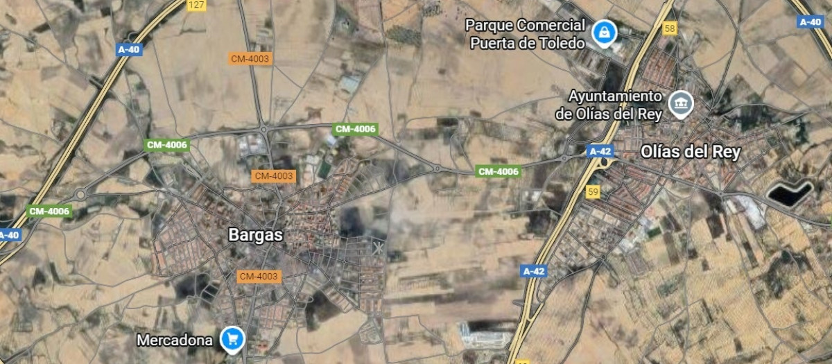 Imagen de Bargas en Google Maps.

REMITIDA / HANDOUT por GOOGLE
Fotografía remitida a medios de comunicación exclusivamente para ilustrar la noticia a la que hace referencia la imagen, y citando la procedencia de la imagen en la firma
05/11/2025