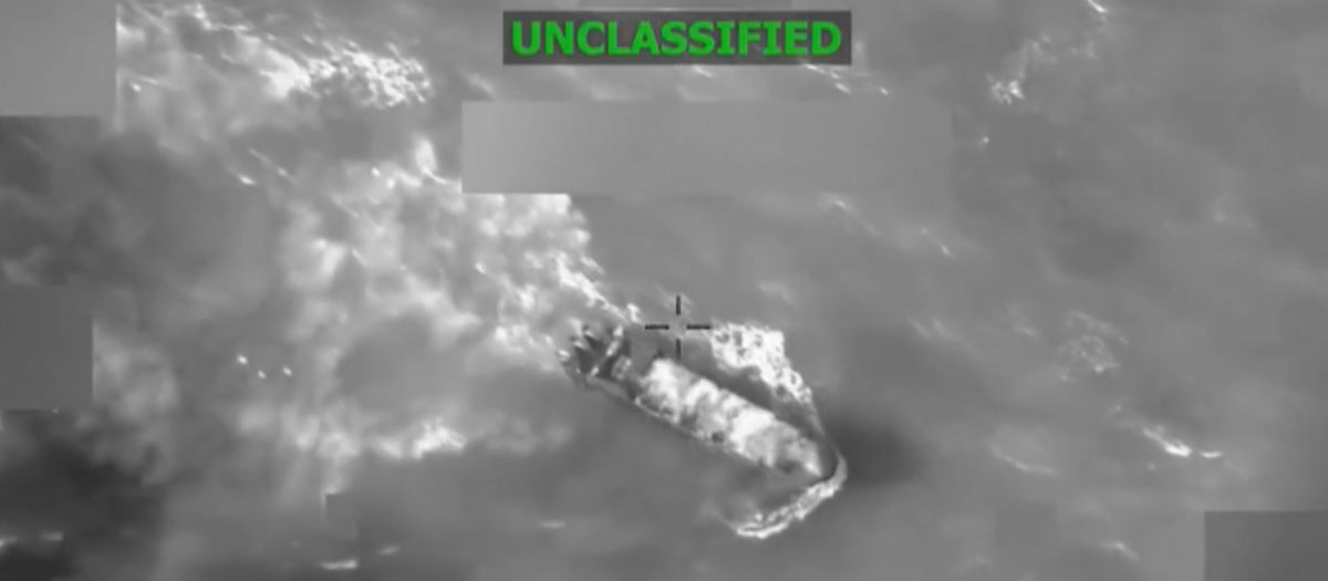 Imagen del nuevo ataque de EE.UU. contra una lancha en el Caribe