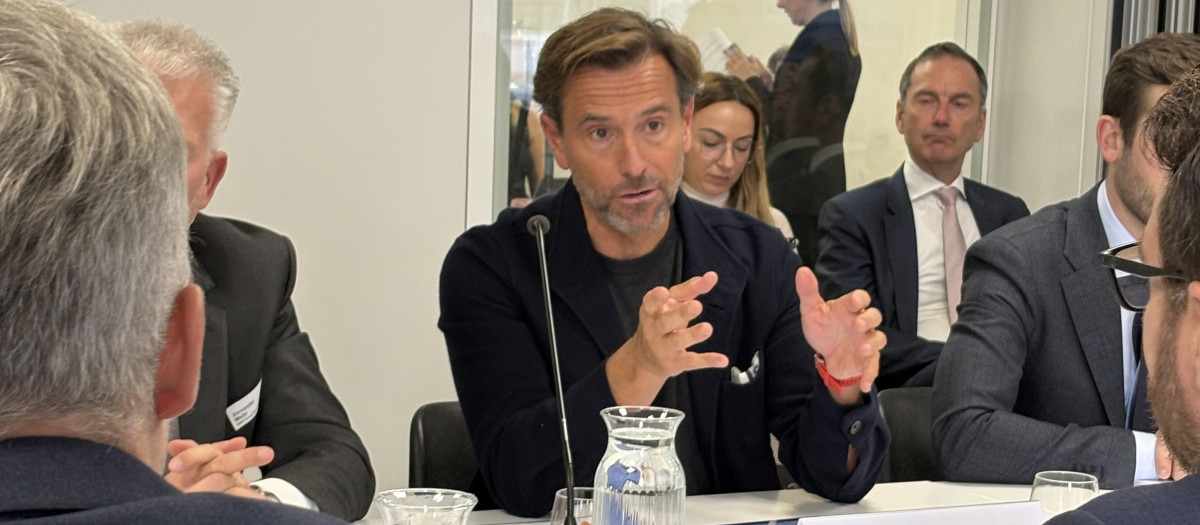 Manuel Terroba durante su intervención en Bruselas