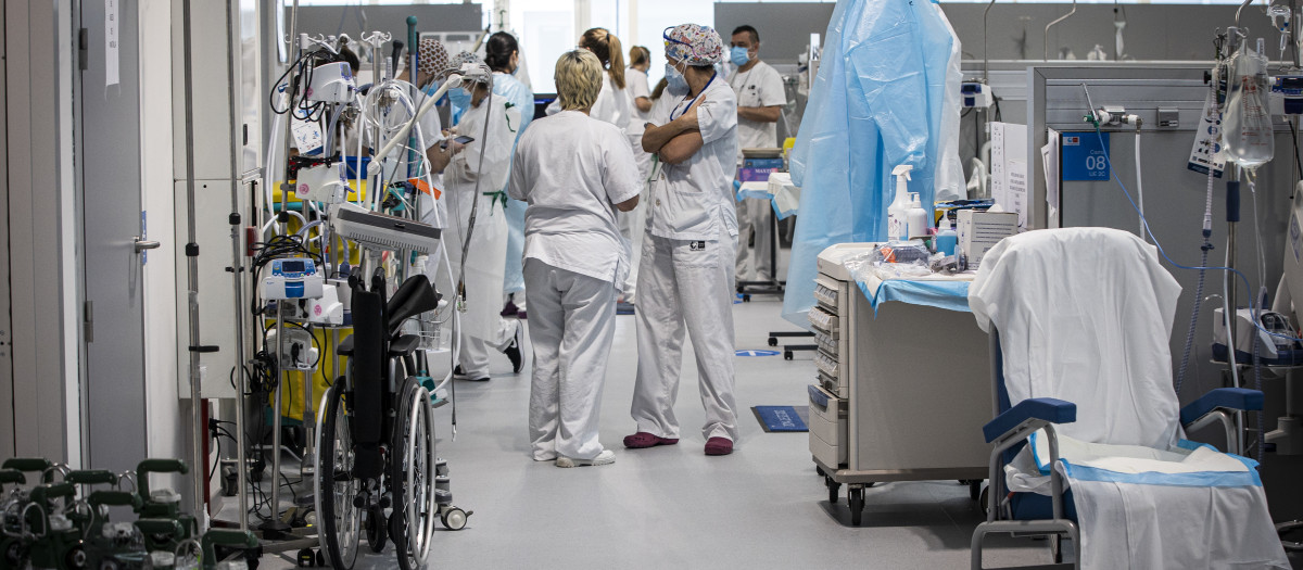 Personal sanitario del Hospital Isabel Zendal.