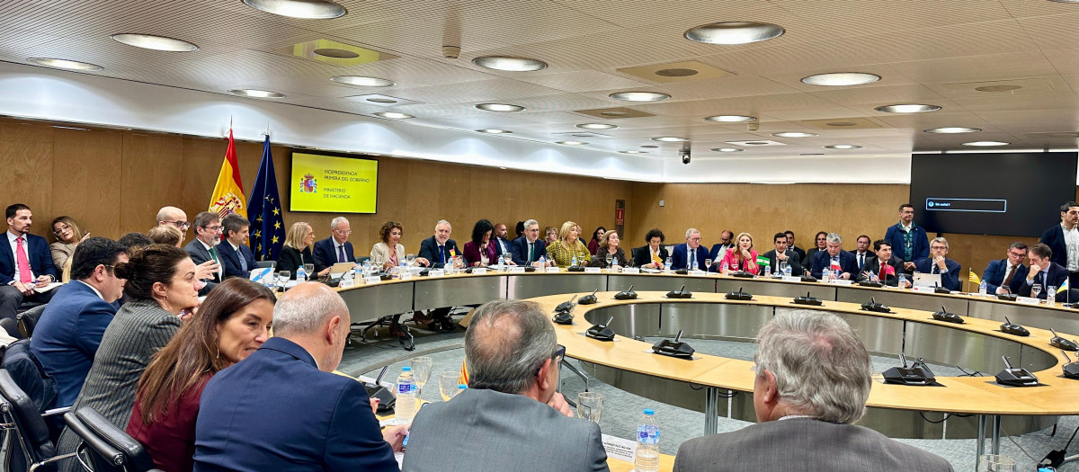 Imagen tomada este lunes durante la celebración del Consejo de Política Fiscal y Financiera