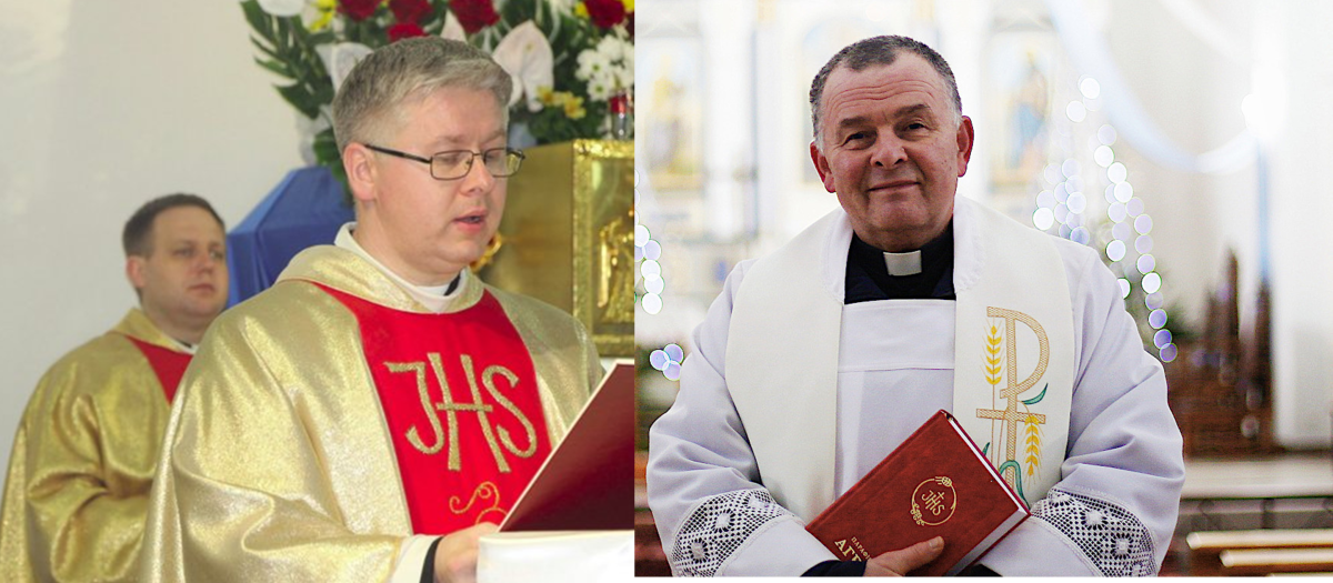 Los sacerdotes católicos bielorrusos Andrzej Juchniewicz y Henryk Okolotowicz