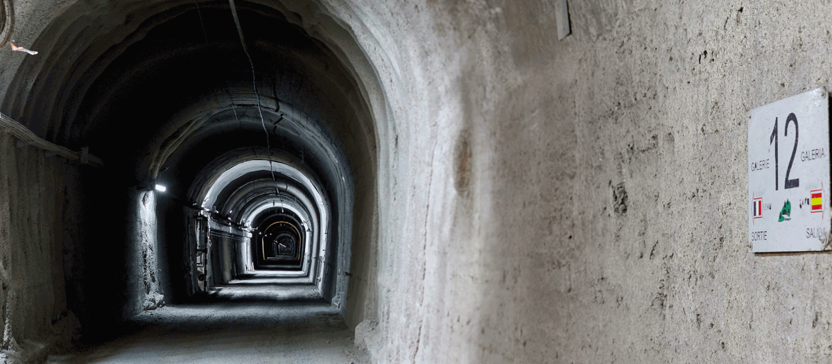 Imagen de uno de los túneles del Laboratorio Subterráneo de Canfranc, situado a casi un kilómetro de profundidad