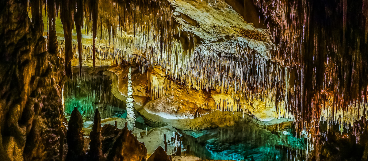Imagen de las espectaculares cuevas del Drach en Mallorca