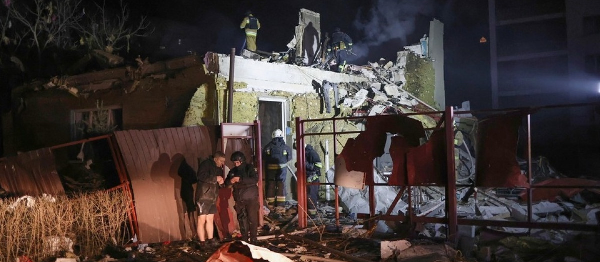 Una casa destruida tras un bombardeo ruso