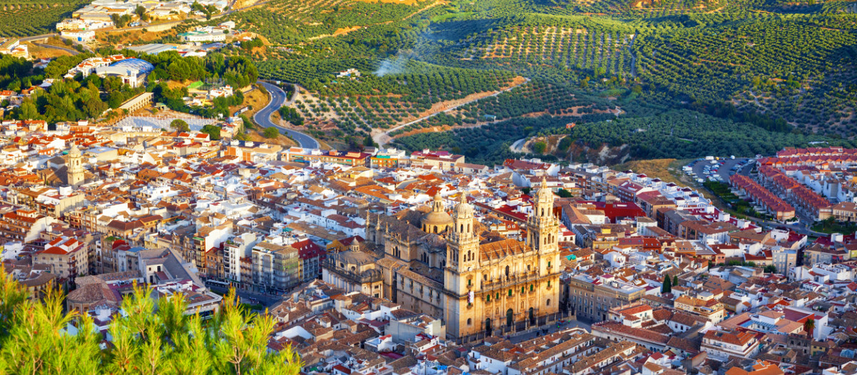 Jaén a vista de pájaro